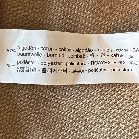 NEW Zara Straight Wide Leg Lounger Knit Culottes Pants in Taupe, Size S - Picture 12 of 13